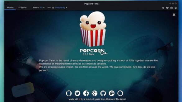 Popcorn Time web funcionando desde el navegador