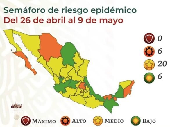 RevuTJ – 6 estados en verde y 6 en naranja, actualizan el semáforo epidemiológico en México