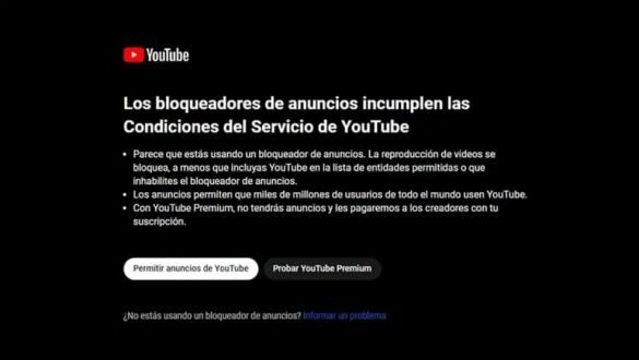YouTube Lucha contra Bloqueadores de Anuncios – RevuTJ