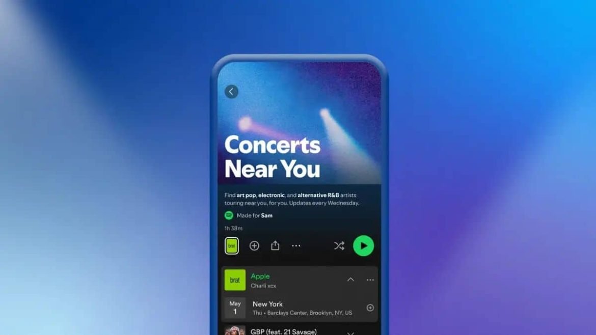 Descubre conciertos cercanos con Spotify
