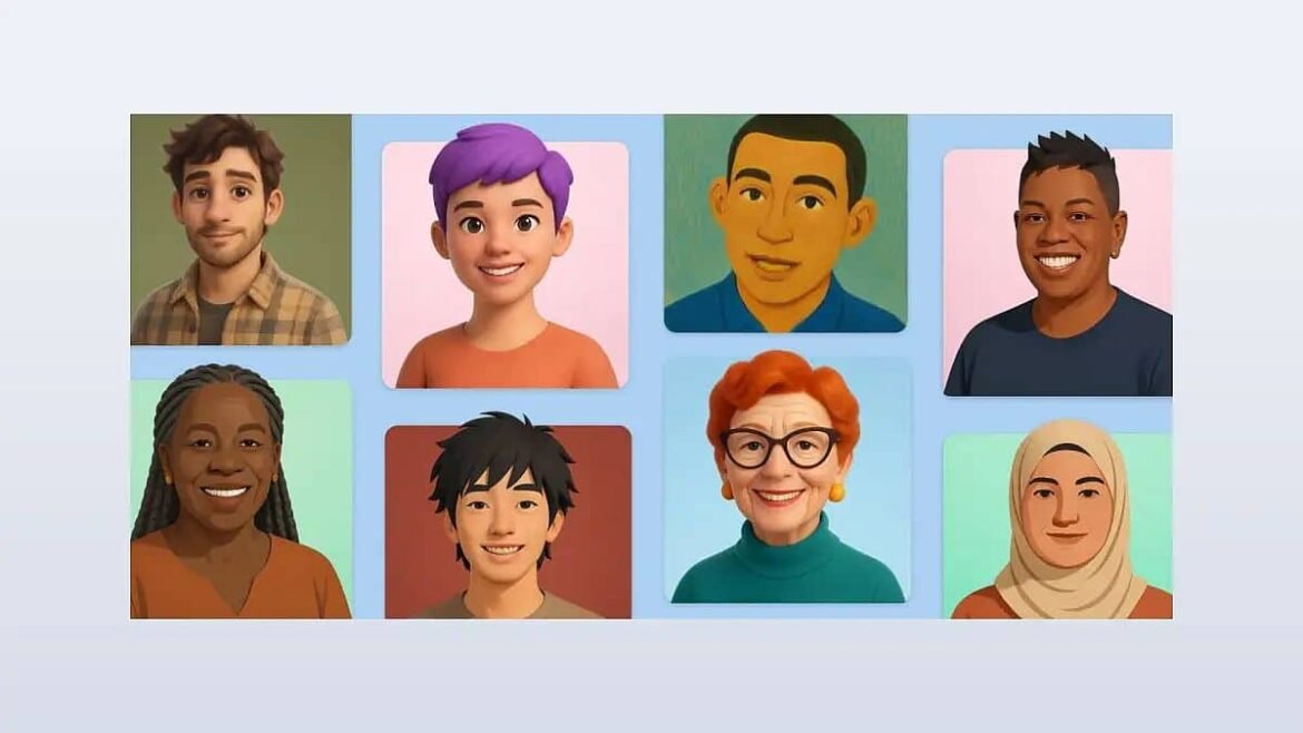 Avatar animado de Copilot mostrando expresiones realistas