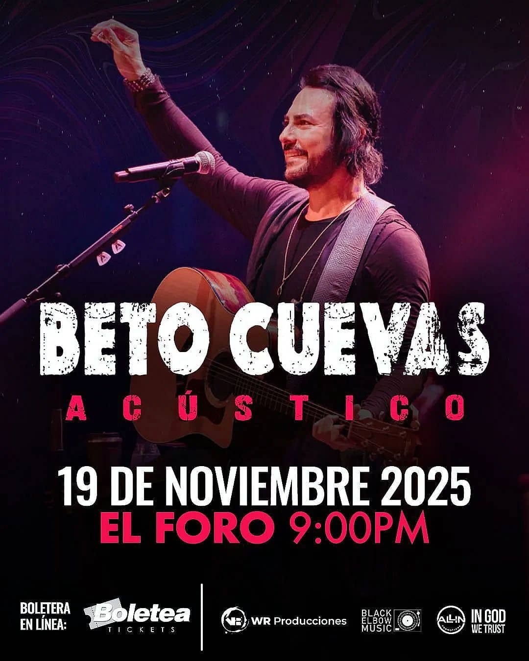 Concierto de Beto Cuevas en Tijuana 2025 – 19 Noviembre – El Foro Concierto de Beto Cuevas en Tijuana 2025 – 19 Noviembre – El Foro