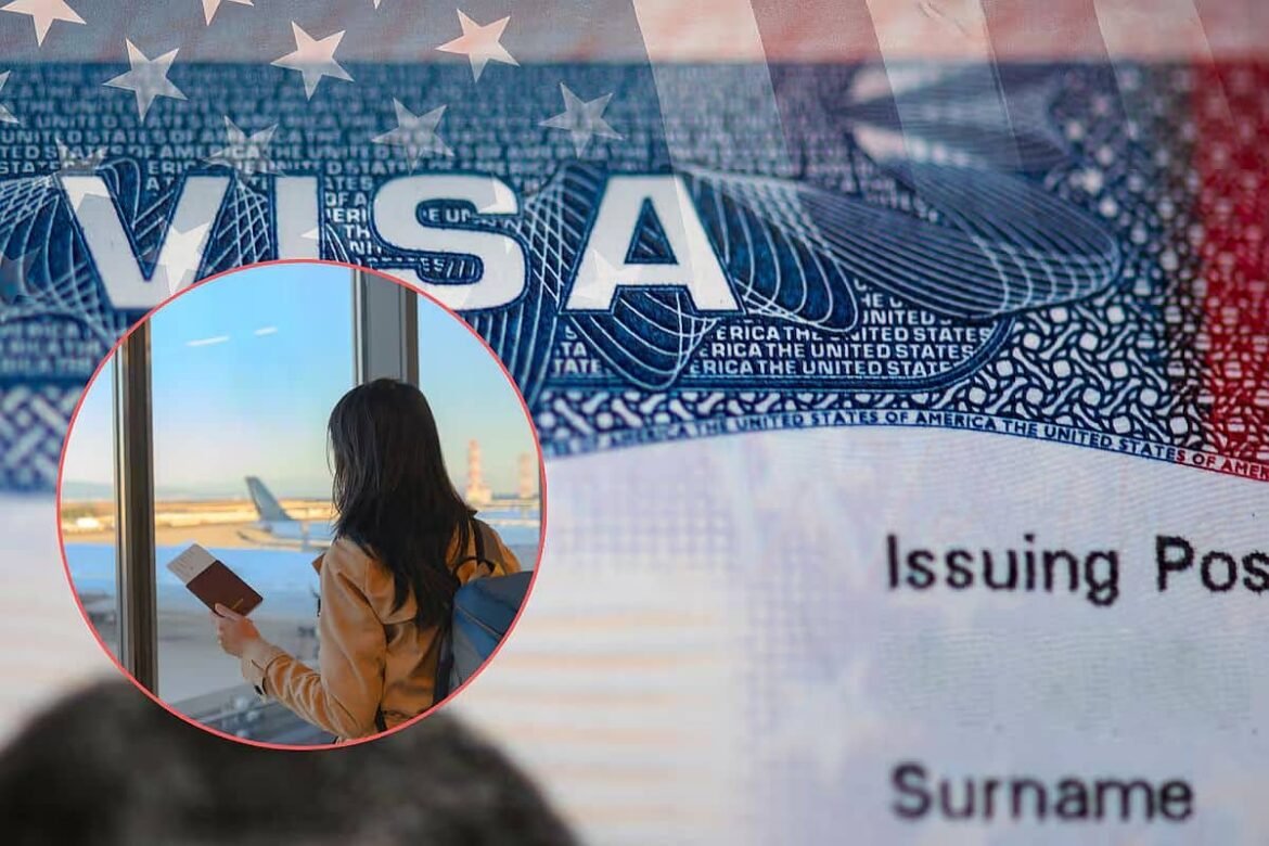 Solicitantes en fila para tramitar visa americana en México