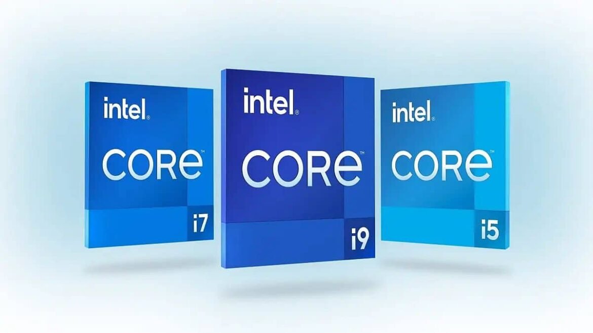 Imagen de un chip Intel Core de 13ª generación sobre una placa base Imagen de un chip Intel Core de 13ª generación sobre una placa base