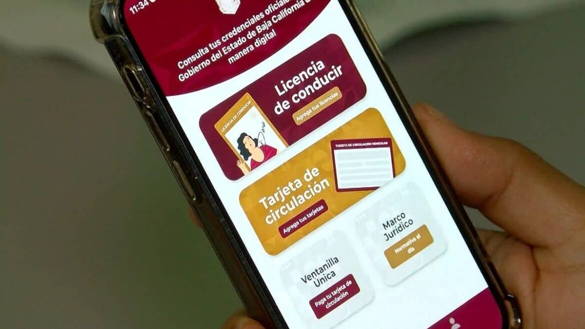Licencia digital de Baja California en móvil