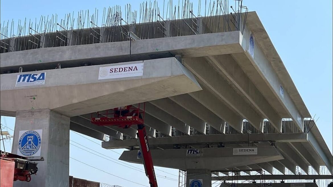 Vista aérea del proyecto segundo piso Tijuana Nodo Morelos-Otay